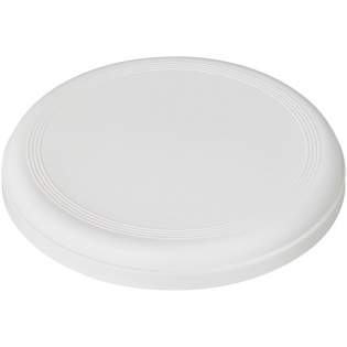Solid frisbee made from post-consumer recycled plastic. The frisbee has a speckled finish due to the nature of the recycled material. EN71 compliant. 