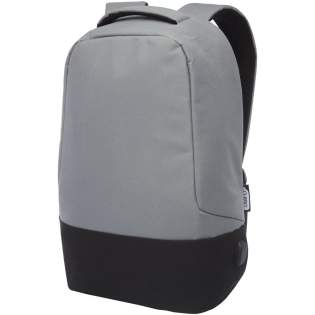 GRS gecertificeerd rugzak voorzien van een open hoofdvak met opbergpanel, gevoerde 15" laptophoes en 2 RFID beschermvakken. USB poort aan de rechterkant om eenvoudig apparaten van binnenuit aan te sluiten en op te laden. Wordt geleverd met gevoerde schouderbanden, rechterschouderband, verborgen ritsvak, handgreep en een trolleydoorvoer. Er worden ongeveer 15 plastic flessen gerecycled om deze tas te maken. GRS gecertificeerd rugzak voorzien van een open hoofdvak met opbergpanel, gevoerde 15" laptophoes en 2 RFID beschermvakken. USB poort aan de rechterkant om eenvoudig apparaten van binnenuit aan te sluiten en op te laden. Wordt geleverd met gevoerde schouderbanden, rechterschouderband, verborgen ritsvak, handgreep en een trolleydoorvoer. Er worden ongeveer 15 plastic flessen gerecycled om deze tas te maken.