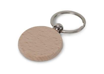 Key ring with wooden tag for a natural look