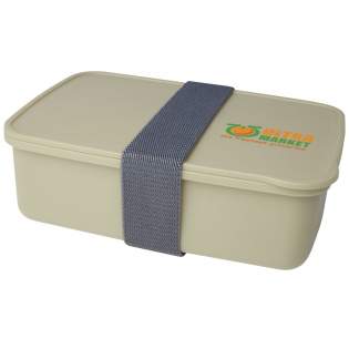 La boîte à lunch Dovi de 800 ml est 100 % en plastique recyclé, ce qui en fait un choix durable et tendance. Comprend une fermeture par bande élastique qui maintient le couvercle en place lors de vos déplacements.
