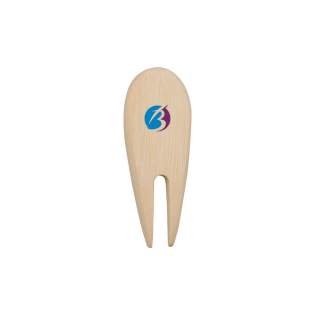 Pitchgabel aus Bambusholz mit ein Bedruckung Pitchgabel aus Bambusholz mit ein Bedruckung