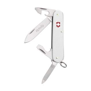 Original Victorinox Swiss pocket knife with sturdy and high-quality Alox handle. The rust-resistant handles are made from punched aluminum for extra grip. With connecting plates of hard-anodised aluminium and tools made of 100% recycled steel. A practical, lightweight and slim pocket knife that is easy to store. 4-pieces with 9 functions: big knife, can opener with small screwdriver 3 mm, bottle opener with large screwdriver 6 mm, wire stripper, nail file, tool for cleaning nails, keyring. Includes instruction manual and lifetime warranty on material and manufacturing defects. Victorinox knives are a worldwide symbol for reliability, functionality and perfection. Please note local rules may apply regarding the possession and/or carrying of knives or multitools in public. Each item is individually boxed.