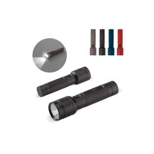 Take this alluminium 3W LED torch with you on a survival trip or when camping. It is compact and lightweight. Batteries included. Comes packaged in a gift box.