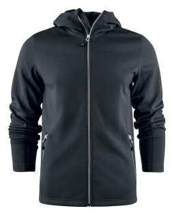 Sweatshirt met lange ritssluiting en capuchon in ringgesponnen stretchmateriaal. Contrasterende ritssluitingen, decoratieve flatlock naden en zijzakken met ritssluiting. SpunDyed. Oeko-Tex 100 gecertificeerd.