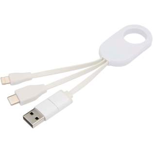 Le câble de charge 4-en-1 en plastique recyclé Troop, doté de connecteurs d’entrée USB-A et Type-C combinés à des connecteurs de sortie Type-C et combi Lightning/Micro USB, permet de charger la plupart des smartphones, appareils photo, batteries de secours et écouteurs. Le mousqueton intégré permet de l’attacher facilement à un sac ou à un porte-clés, pour que vous puissiez toujours alimenter vos appareils, où que vous soyez. Le câble de charge 4-en-1 en plastique recyclé Troop, doté de connecteurs d’entrée USB-A et Type-C combinés à des connecteurs de sortie Type-C et combi Lightning/Micro USB, permet de charger la plupart des smartphones, appareils photo, batteries de secours et écouteurs. Le mousqueton intégré permet de l’attacher facilement à un sac ou à un porte-clés, pour que vous puissiez toujours alimenter vos appareils, où que vous soyez.