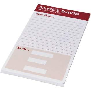 White 1/3 A4 Desk-Mate® notepad with 80 g/m2 paper. Full colour print available to each sheet. Available in 3 sizes (25/50/100 sheets).