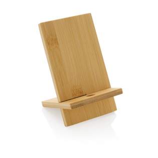 FSC® 100 certified bamboo phone stand. The stand has a hole to connect a charging cable through so you can easily charge the phone while using the stand. Packed in FSC mix kraft box that fits through the mailbox easily.<br /><br />PVC free: true