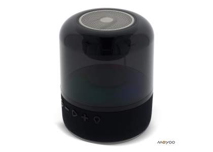 This festive wireless speaker is today's must-have gadget in the office or at home. With this smokey transparent 10W speaker, you can enjoy a light show anywhere. Imprint your logo in a subtle way - what a great gift!