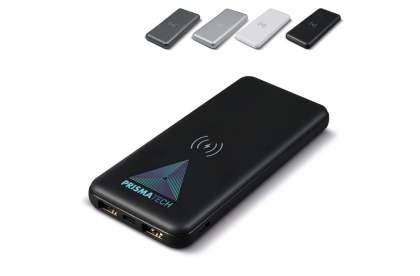This 8.000mAh metallic design powerbank is from the 'Elite' series. Ideal to charge mobile devices using a charging cable or wirelessly. The powerbank has two USB-A ports and a Type-C port, making it compatible with a variaty of charging cables. A powerbank charging cable included. Comes packaged in a gift box.
