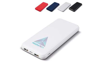 This flat design 10.000mAh powerbank is from the 'Elite' series. Ideal to charge mobile devices on-the-go when the battery runs low. The powerbank has two USB-A ports and a Type-C port, making it compatible with a variaty of charging cables. Comes packaged in a gift box.