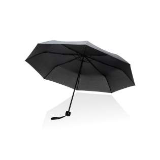 No greenwashing, but telling a true story about sustainability! This Impact umbrella is made with 190T RPET pongee with AWARE™ tracer. With AWARE™, the use of genuine recycled fabric materials and water reduction impact claims are guaranteed, by using the AWARE disruptive physical tracer and blockchain technology. Save water and use genuine recycled fabrics. With the focus on water 2% of proceeds of each Impact product sold will be donated to Water.org. This portable 3 section manual open mini umbrella is the perfect size to keep in your purse or car for a weather emergency. Metal frame, metal ribs with PP handle. This umbrella canopy is made with 7,1 PET bottles (500ml). Water savings are based on figures when compared to conventional fibre. This calculated indication is based on reliable LCA data as published by Textile Exchange in their Material Snapshots 2016.<br /><br />UmbrellaMechanism: Manual open/close No greenwashing, but telling a true story about sustainability! This Impact umbrella is made with 190T RPET pongee with AWARE™ tracer. With AWARE™, the use of genuine recycled fabric materials and water reduction impact claims are guaranteed, by using the AWARE disruptive physical tracer and blockchain technology. Save water and use genuine recycled fabrics. With the focus on water 2% of proceeds of each Impact product sold will be donated to Water.org. This portable 3 section manual open mini umbrella is the perfect size to keep in your purse or car for a weather emergency. Metal frame, metal ribs with PP handle. This umbrella canopy is made with 7,1 PET bottles (500ml). Water savings are based on figures when compared to conventional fibre. This calculated indication is based on reliable LCA data as published by Textile Exchange in their Material Snapshots 2016.<br /><br />UmbrellaMechanism: Manual open/close