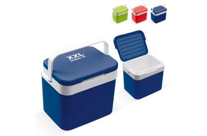 Classic lightweight and compact cool box with carry handle. Ideal to keep your food and or drinks cool when going to the beach or camping.