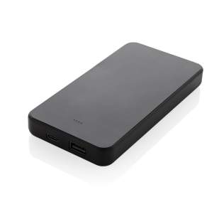 10.000 mAh powerbank with USB C input/output port and additional USB A port. The case is made from RCS certified recycled ABS plastic. RCS (Recycled Claim Standard) is a standard to verify the recycled content of a product throughout the whole supply chain. Total recycled content: 21 % based on total item weight. When fully charged the powerbank provides you with enough energy to re-charge your mobile phone up to four times. The powerbank contains a long lasting grade A 10.000 mAh lithium polymer battery. The power indicators will indicate the remaining energy level so you always know when to re-charge. Type-C Input 5V/2.4A; USB A: output 5V/2.4A, Type C output:5V/2A Item and accessories PVC free. Including RCS certified recycled TPE charging cable. Packed in FSC® mix packaging.<br /><br />PowerbankCapacity: 10000<br />PVC free: true 10.000 mAh powerbank with USB C input/output port and additional USB A port. The case is made from RCS certified recycled ABS plastic. RCS (Recycled Claim Standard) is a standard to verify the recycled content of a product throughout the whole supply chain. Total recycled content: 21 % based on total item weight. When fully charged the powerbank provides you with enough energy to re-charge your mobile phone up to four times. The powerbank contains a long lasting grade A 10.000 mAh lithium polymer battery. The power indicators will indicate the remaining energy level so you always know when to re-charge. Type-C Input 5V/2.4A; USB A: output 5V/2.4A, Type C output:5V/2A Item and accessories PVC free. Including RCS certified recycled TPE charging cable. Packed in FSC® mix packaging.<br /><br />PowerbankCapacity: 10000<br />PVC free: true
