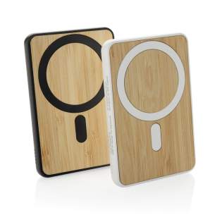 5.000mAh Powerbank im Taschenformat mit 5W magnetischem kabellosem Ladegerät aus RCS-zertifiziert recyceltem ABS-Kunststoff und FSC-zertifiziertem Bambus. RCS (Recycled Claim Standard) ist ein Standard zur Überprüfung des Recyclinganteils eines Prod... 5.000mAh Powerbank im Taschenformat mit 5W magnetischem kabellosem Ladegerät aus RCS-zertifiziert recyceltem ABS-Kunststoff und FSC-zertifiziertem Bambus. RCS (Recycled Claim Standard) ist ein Standard zur Überprüfung des Recyclinganteils eines Prod...