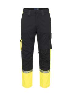 • Werkbroek met open zijzakken en achterzakken met extra breedte, linkerkant met klep en magnetische sluiting <br />• Voorgevormde knieën, stretchstof in het kruis en ingenaaide stretchband in de taille voor verhoogd comfort <br />• Broekzakken, linkerzak met klep en magnetische sluiting, interne telefoonzak en houder voor ID-kaart <br />• Rechterzijde zak voor vouwmeter en zak voor gereedschap met messenknoop <br />• Kniebeschermingszakken, te openen aan de buitenkant met rits <br />• Wijdere riemlus aan de achterkant om druk van de riem te voorkomen <br />• Verborgen knoop aan de voorkant • Cordura® versterking in de vouwmeterzak, achterzakken en over de knieën voor verhoogde duurzaamheid <br />• Waschipzakje<br /><br />Getest voor industrieel wassen volgens ISO 15797<br />Verhoogde zichtbaarheid volgens EN 17353<br />Geleverd in een bio-based, composteerbare polybag • Werkbroek met open zijzakken en achterzakken met extra breedte, linkerkant met klep en magnetische sluiting <br />• Voorgevormde knieën, stretchstof in het kruis en ingenaaide stretchband in de taille voor verhoogd comfort <br />• Broekzakken, linkerzak met klep en magnetische sluiting, interne telefoonzak en houder voor ID-kaart <br />• Rechterzijde zak voor vouwmeter en zak voor gereedschap met messenknoop <br />• Kniebeschermingszakken, te openen aan de buitenkant met rits <br />• Wijdere riemlus aan de achterkant om druk van de riem te voorkomen <br />• Verborgen knoop aan de voorkant • Cordura® versterking in de vouwmeterzak, achterzakken en over de knieën voor verhoogde duurzaamheid <br />• Waschipzakje<br /><br />Getest voor industrieel wassen volgens ISO 15797<br />Verhoogde zichtbaarheid volgens EN 17353<br />Geleverd in een bio-based, composteerbare polybag