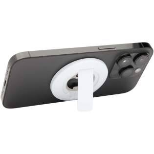 Die Ain ist ein cleveres 2-in-1-Accessoire aus recyceltem Kunststoff. Sie haftet mit starkem Magnet an iPhones ab Modell 12 und dient gleichzeitig als praktische Telefonladestation. Zusätzlich verfügt sie über einen integrierten Flaschenöffner – ideal für den Alltag und unterwegs.
