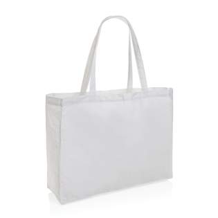 Tell a true story about sustainability and wear it with pride! Carry all your essentials in this functional recycled 145 gsm cotton tote bag. The tote bag features a 14cm gusset for extra storage and is embedded with AWARE™ tracer technology. With AWARE™, the use of genuine recycled fabric materials (70% rcotton/30% rpet) and water reduction impact claims are guaranteed. Save water and use genuine recycled fabrics. If you choose this item you save 860 litres of water. With the focus on water, 2% of proceeds of each Impact product sold will be donated to Water.org. Water savings are based on figures when compared to conventional fibre. This calculated indication is based on reliable LCA data as published by Textile Exchange in their Material Snapshots 2016.<br /><br />PVC free: true Tell a true story about sustainability and wear it with pride! Carry all your essentials in this functional recycled 145 gsm cotton tote bag. The tote bag features a 14cm gusset for extra storage and is embedded with AWARE™ tracer technology. With AWARE™, the use of genuine recycled fabric materials (70% rcotton/30% rpet) and water reduction impact claims are guaranteed. Save water and use genuine recycled fabrics. If you choose this item you save 860 litres of water. With the focus on water, 2% of proceeds of each Impact product sold will be donated to Water.org. Water savings are based on figures when compared to conventional fibre. This calculated indication is based on reliable LCA data as published by Textile Exchange in their Material Snapshots 2016.<br /><br />PVC free: true
