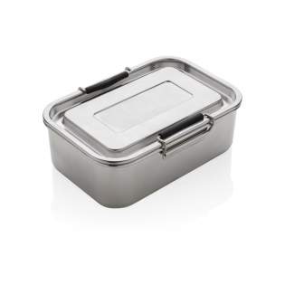 This rock solid and leak proof lunch box with 2 clip closures is made with 95% recycled stainless steel! It keeps your favourite meals fresh and tasty for a long time. Timeless design and durable material make this lunch box the ideal companion at school or in the office. The stainless steel lunch box is easy to clean, but should not be put in the dishwasher or used in the microwave. Made with RCS (Recycled Claim Standard) certified recycled materials. An RCS certification ensures a completely certified supply chain of the recycled materials. Total recycled content based on item weight. For cold foods only. Capacity 0,8 litre. Including FSC®-certified kraft packaging.