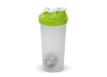 Toppoint design shaker ideaal voor sportdranken. De bijgeleverde shake ball voorkomt klonten. De shaker heeft een afsluitbare drinkdop waardoor deze ideaal is om mee te nemen tijdens het sporten.
