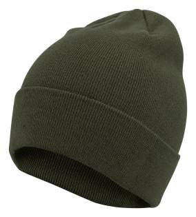 • Gebreide muts met vouw