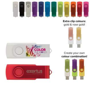 Clé USB 2.0 avec capuchon pivotant en aluminium. Le corps et le capuchon alu sont disponibles en 12 coloris. Gravure laser possible sur le capuchon. Les clés USB sont disponibles sur stock. L'article est livré dans une boîte cadeau blanche. Clé USB 2.0 avec capuchon pivotant en aluminium. Le corps et le capuchon alu sont disponibles en 12 coloris. Gravure laser possible sur le capuchon. Les clés USB sont disponibles sur stock. L'article est livré dans une boîte cadeau blanche.