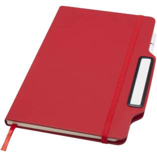 Het Nexus A5 notitieboek met harde kaft en combi pen/potlood heeft 80 crèmekleurige gelinieerde vellen van 70 g/m² papier, afgeronde hoeken, een elastische sluiting en een leeslint. De pen heeft twee koppen: aan de ene kant zit een pen met zwarte inkt en aan de andere kant zit een potlood. Schrijflengte van de pen: 1000 meter. Stiftmaat: 1,00 mm. Het Nexus A5 notitieboek met harde kaft en combi pen/potlood heeft 80 crèmekleurige gelinieerde vellen van 70 g/m² papier, afgeronde hoeken, een elastische sluiting en een leeslint. De pen heeft twee koppen: aan de ene kant zit een pen met zwarte inkt en aan de andere kant zit een potlood. Schrijflengte van de pen: 1000 meter. Stiftmaat: 1,00 mm.