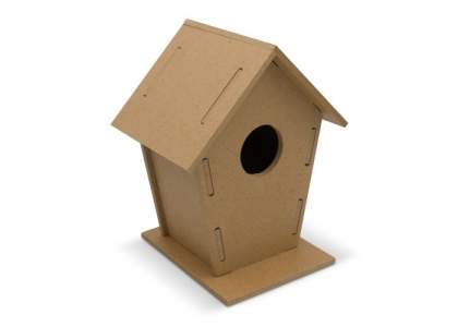 Bouw je eigen vogelhuisje. Dit 7-delige bouwpakket vogelhuisje kan opgezet worden zonder gereedschap. Het is gemaakt van MDF hout en wordt in een geschenkverpakking geleverd inclusief instructies.