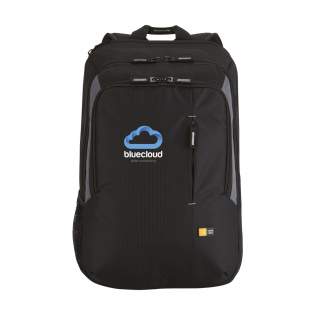 17-inch laptop backpack from the Case Logic brand. This dobby nylon bag has a practical layout. The separate laptop compartment with protective foam can be opened three-quarters, suitable for widescreen laptops with a screen size of up to 17 inches. An extra compartment offers space for books, documents and folders. The Smart Organisation compartment is useful for storing electronics, pens and other accessories. A Speed Pocket™ is included in the front of the backpack: an easily accessible place for storing valuables, travel documents and/or identity cards. With a mesh pocket, adjustable, comfortable shoulder straps and padded handle. This bag also has sturdy zips. Foam reinforcement on the back guarantees extra comfort when carrying. Capacity approx. 25 litres.