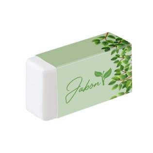 150 gram soap bar in a paper wrapper, produced in the Netherlands.