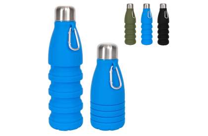Stig is een praktische waterfles, gemaakt BPA-vrij sillicone. Ingevouwen is de fles makkelijk op te bergen in je tas, uitgevouwen heb je de beschikking over een 55cl  waterfles. Met de karabijnhaak haak je fles makkelijk aan je rugzak of tas.