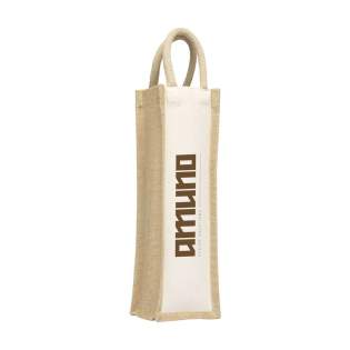 WoW! Robuste Weintasche mit Trageschlaufen aus Jute und Bio-Segeltuch. OEKO-TEX® zertifiziert. Diese Wein-Geschenkverpackung bietet Platz für eine Flasche Wein (nicht im Lieferumfang enthalten) mit einem Durchmesser von ca. 8,5 cm. WoW! Robuste Weintasche mit Trageschlaufen aus Jute und Bio-Segeltuch. OEKO-TEX® zertifiziert. Diese Wein-Geschenkverpackung bietet Platz für eine Flasche Wein (nicht im Lieferumfang enthalten) mit einem Durchmesser von ca. 8,5 cm.