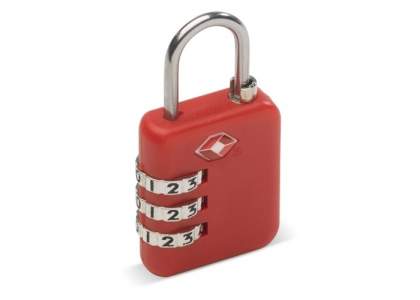 Handy combination lock in pocket format with the official TSA certification. This American label stands for Transportation Security Administration. Ensures that security officials don’t have to break open the suitcase at security checks in airports.