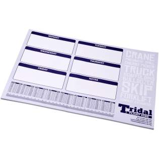 Weißer Desk-Mate® A2 Notizblock mit 80g/m2 Papier. Vollfarbdruck auf jedem Blatt möglich. Erhältlich in 2 Größen: 25, 50 Blatt. Weißer Desk-Mate® A2 Notizblock mit 80g/m2 Papier. Vollfarbdruck auf jedem Blatt möglich. Erhältlich in 2 Größen: 25, 50 Blatt.