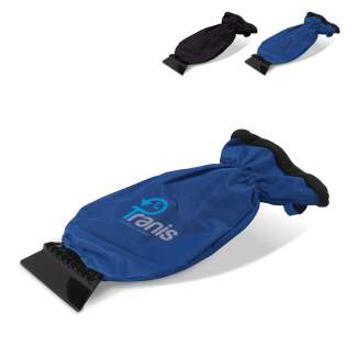 Eiskratzer mit warmem Handschuh. Mehrere Druckmöglichkeiten auf Handschuh und/oder Schaber. Eiskratzer mit warmem Handschuh. Mehrere Druckmöglichkeiten auf Handschuh und/oder Schaber.