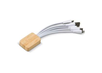 Kabel 6-in 1-Kabel überzeugt mit seinen vielfältigen Anschlussmöglichkeiten. Es verfügt über zwei USB-C-Kabel, somit ist es möglich, sowohl mit einem Typ-C-Eingang als auch mit einem Typ-C-Ausgang aufzuladen. Weil bei Notebooks und anderen Geräten immer mehr USB-A-Ports durch Typ-C-Ports ersetzt werden, ist dieses Modell für alle Anwendungen geeignet.