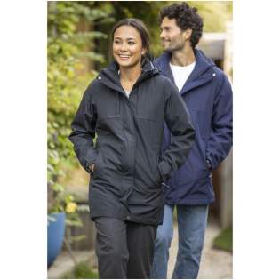 The Hardy men's insulated parka – a perfect combination of style, warmth and functionality. Made of 205 g/m² 240T poly pongee fabric of polyester, and lined with 60 g/m² 210T taffeta of polyester. With an 8000 mm waterproof rating and 5000 g/m² breathable function, it ensures superior protection from the elements while maintaining optimal comfort during outdoor activities. The parka features a detachable hood for versatility and convenience. The storm flap with chinguard provides added protection and comfort. The chest pocket with zipper closure provides extra space for your essentials, and with the inner pocket additional items can be stored securely. The adjustable cuffs with hook and loop closure enable a customised fit, perfect for adapting to changing weather conditions. The Hardy parka is the ideal choice for staying warm and stylish during cold weather outings.