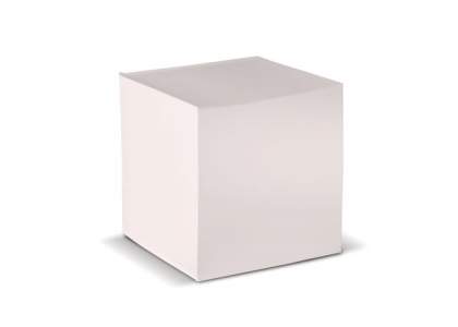 Groot kubusblok met circa 840 vellen van 100% gerecycled papier.