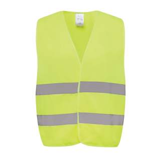 Unisex Class 2 high-visibility warning vest that is designed for individuals with heights ranging from 164 to 198 cm. This vest offer ample space for large decorations on both the front and back, making them ideal for professional use where visibility is paramount. It features a fluorescent background coupled with reflective tape, ensuring compliance with the EN ISO 20471:2013+A1:2016 standard. Furthermore, the garments are marked with the CE symbol to affirm their adherence to EU Regulation 2016/425/EU, categorizing it as Personal Protective Equipment Category II. Made with GRS certified recycled PET. Total recycled content: 67% based on total item weight. GRS certification ensures a completely certified supply chain of the recycled materials.