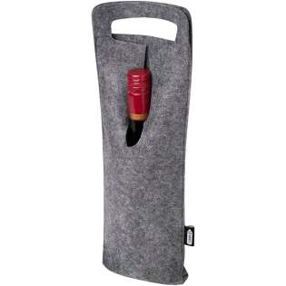 Weinbeutel aus weichem und strapazierfähigem GRS-zertifiziertem, recyceltem Filz mit Griffen zum einfachen Tragen. Kapazität: 75 cl. Weinbeutel aus weichem und strapazierfähigem GRS-zertifiziertem, recyceltem Filz mit Griffen zum einfachen Tragen. Kapazität: 75 cl.