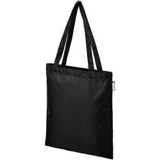Durable bag made of 100% recycled, post-consumer plastic which contributes to the reduction of plastic waste. Features two handles with a dropdown height of 27 cm. Resistance up to 5 kg weight.