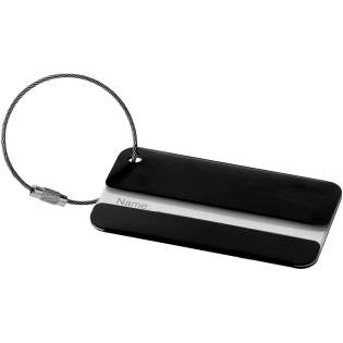 Luggage tag with cable. 