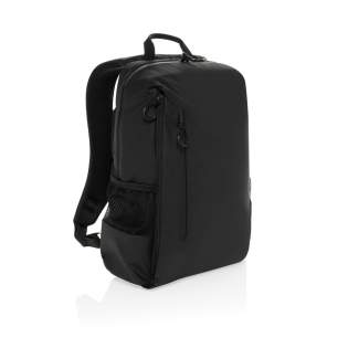 Der Lima Aware™ RPET wasserabweisende 15.6" Laptop Rucksack bietet die perfekte Mischung aus Stil und Schutz für Ihre Technik. Dieser Rucksack aus 100% rPET mit PU-Beschichtung ist so konzipiert, dass er Ihre wichtigsten Utensilien schützt. Das Hauptfach verfügt über ein spezielles Laptopfach für 15,6" Laptops mit einem exklusiven Logo in der oberen linken Ecke und einem Klettverschluss für zusätzliche Sicherheit. Im Inneren befinden sich 2 RFID-geschützte Fächer & 2 Stiftschlaufen für die Organisation. Sie hat außerdem über 2 vordere Reißverschlusstaschen und 2 Seitentaschen, die halb aus Mesh, halb aus Polyester bestehen. Die verstellbaren Schultergurte sorgen für Komfort, während die wasserdichten Reißverschlüsse auf der Vorder- und Rückseite Ihre Habseligkeiten vor Regen schützen. Hergestellt aus recyceltem Polyester, das mit dem AWARE™-Tracer versehen ist. 2% des Erlöses aus jedem verkauften Produkt mit AWARE™ werden an Water.org gespendet. PVC-frei.<br /><br />PVC free: true