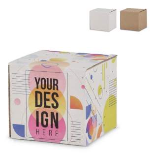 Kartonnen geschenkverpakking voor mokken. All-over digitaal-eco-printing mogelijk. FSC gecertificeerd en gemaakt in Europa. Kartonnen geschenkverpakking voor mokken. All-over digitaal-eco-printing mogelijk. FSC gecertificeerd en gemaakt in Europa.