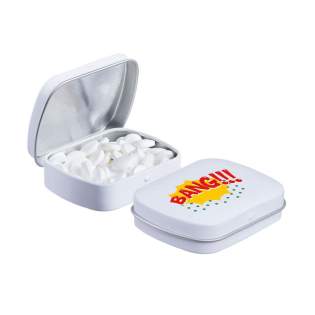 Turbo mini hinge tin white, with approx. 23 grams of peppermint and full color printing. Faster delivery assured thanks to Turbo service. Includes standard Dutch ingredient sticker and seal. Turbo mini hinge tin white, with approx. 23 grams of peppermint and full color printing. Faster delivery assured thanks to Turbo service. Includes standard Dutch ingredient sticker and seal.