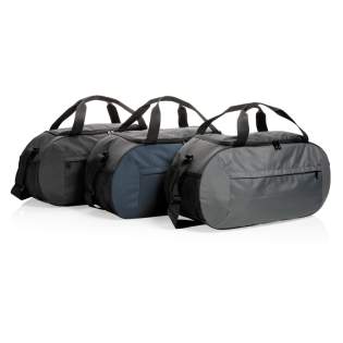 The Impact AWARE™ RPET modern sports duffle is the ideal companion for a visit to the gym or a short getaway. The bag features a clean modern design with zipper front pocket and a roomy main compartment. The duffle has straps that let you carry it an... The Impact AWARE™ RPET modern sports duffle is the ideal companion for a visit to the gym or a short getaway. The bag features a clean modern design with zipper front pocket and a roomy main compartment. The duffle has straps that let you carry it an...