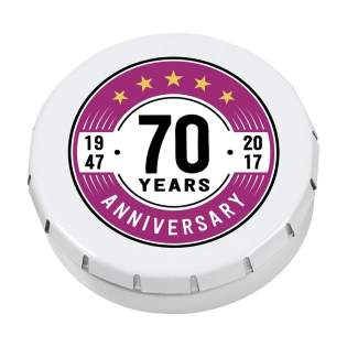 Boîte distributrice avec système à cliquet pratique. Remplie avec environ 12 g de bonbons. Boîte distributrice avec système à cliquet pratique. Remplie avec environ 12 g de bonbons.