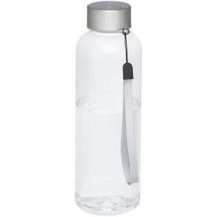 Enkelwandige drinkfles van duurzaam materiaal met schroefdop. Bestand tegen stukvallen, vlekken en geurtjes. Dop is voorzien van een riem voor draaggemak. BPA-vrij. Volumecapaciteit is 500 ml. 