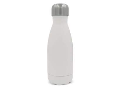 Dubbelwandig vacuüm geïsoleerde thermofles. De 100% lekvrije fles wordt geleverd in een mooie geschenkverpakking. Door het vacuüm tussen de wanden blijven dranken langer op temperatuur. Door middel van sublimatie techniek full-colour rondom te bedrukken.