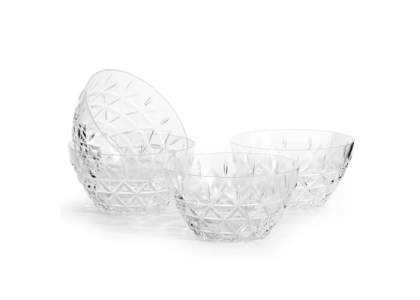 Sagaform Picnic series 4-pack plexiglass bowls 12cm, glass appearance (luxury packed).  When we're outside, we need strong and drop-resistant tableware to eat and drink from. Moreover, this picnic series is so stylish that you can also use it to brighten up your terrace, balcony or conservatory.