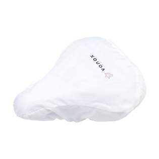 WoW! RPET seat cover (made from recycled PET bottles). More durable than seat covers produced from new plastic. It's better for the environment and it helps reduce plastic waste in the ocean. By using this cover, your bicycle saddle will remain dry and protected.